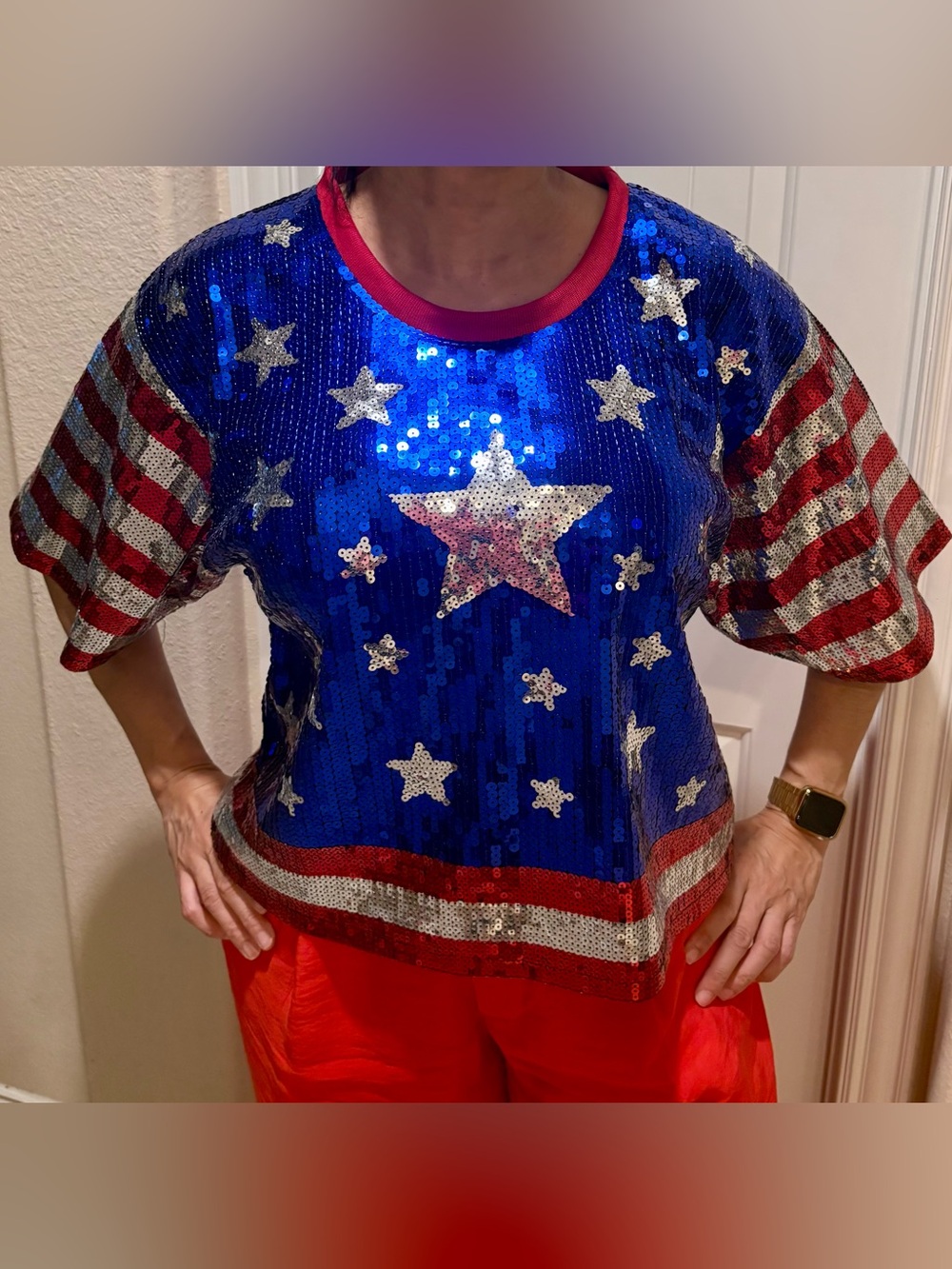 Fourth of July Sequined Shirt